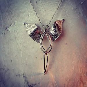 COLGANTE ÁNGEL GRANDE  CADENA 40/45/50 CM  PLATA 925