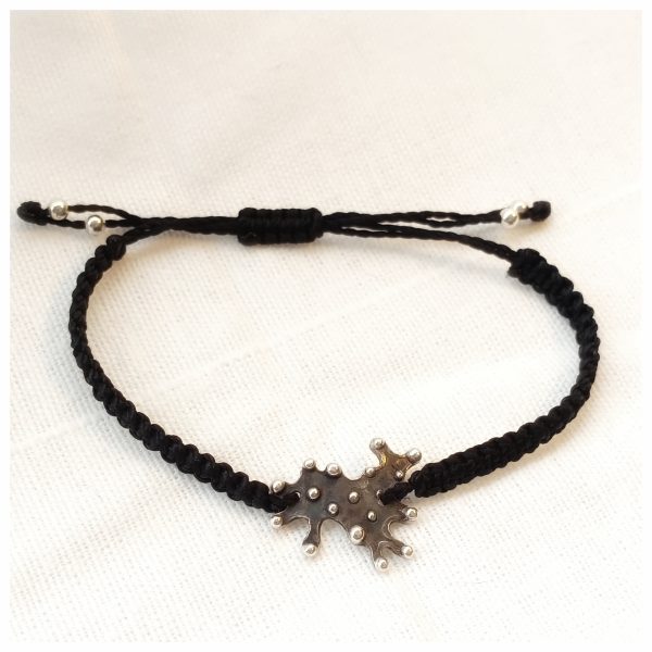 Pulsera Lluvia con cordón ajustable negro