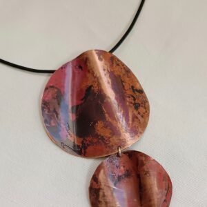 COLGANTE DOBLE EN COBRE Y PLATA 925