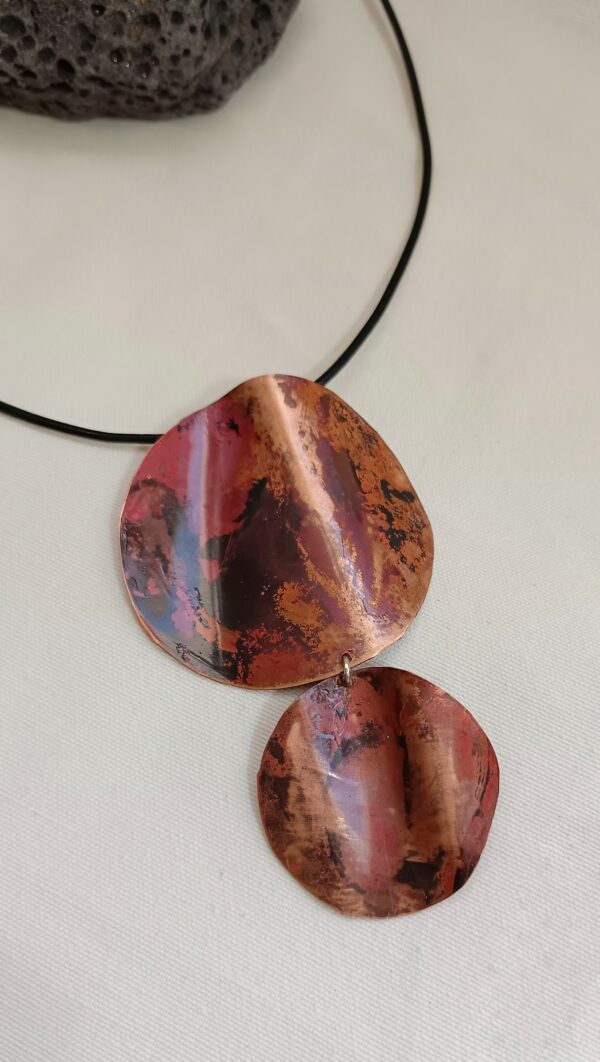 COLGANTE DOBLE EN COBRE Y PLATA 925