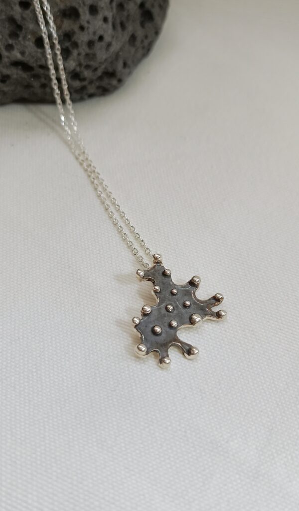 Colgante Lluvia pequeño con cadena de plata 925