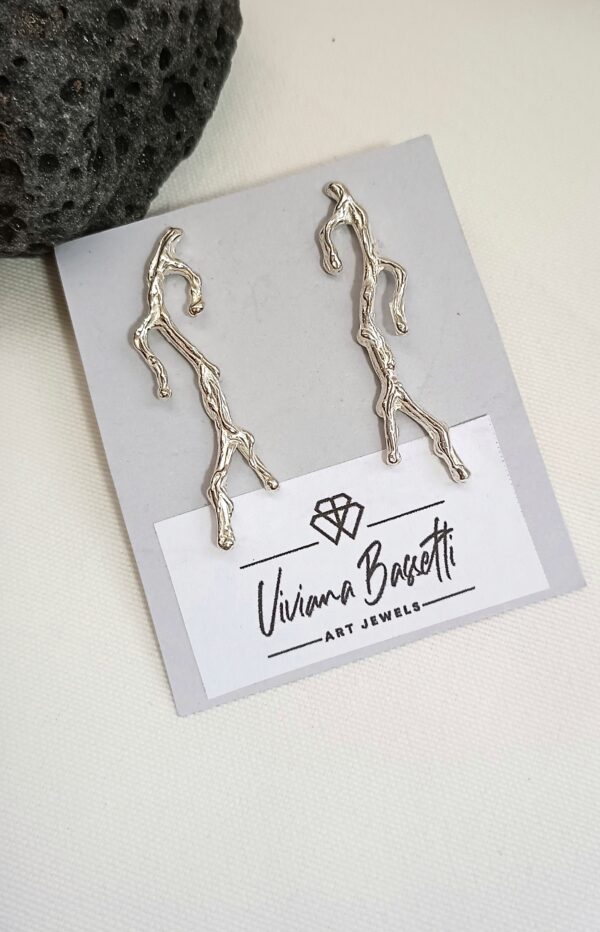 PENDIENTES "CORAL" LARGOS BOTÓN