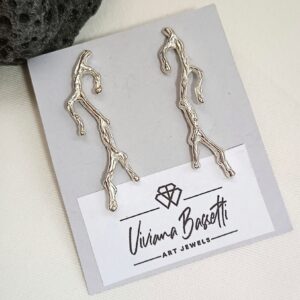 PENDIENTES "CORAL" LARGOS BOTÓN