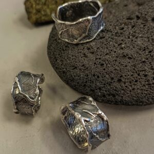 ANILLO  "LAVA" AJUSTABLE EN PLATA 925