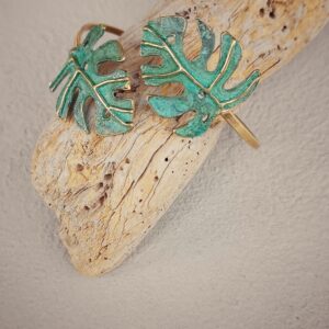 PULSERA RIGIDA MONSTERA AZUL