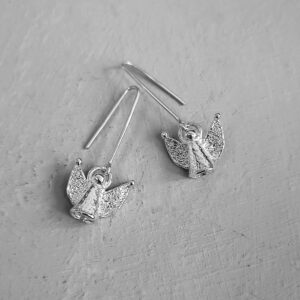 PENDIENTES  ANGELITOS MARTILLADOS  PLATA 925