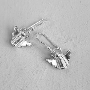PENDIENTES  ANGELITOS LISO  PLATA 925