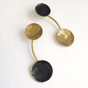 PENDIENTES "ECLIPSE" BOTÓN NEGRO